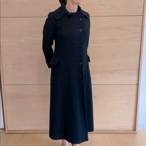 Beautiful black vintage long pea coat